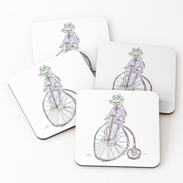 Item preview, Frog riding a penny farthing bike designed and sold by Inky Fingers Illustrations.