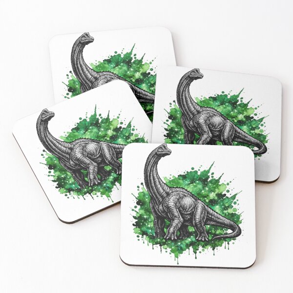 Item preview, Mystic Dinosaur Brachiozaurus Gothic Tattoo Watercolor Dinosaur Illustration designed and sold by MolinezjArt.
