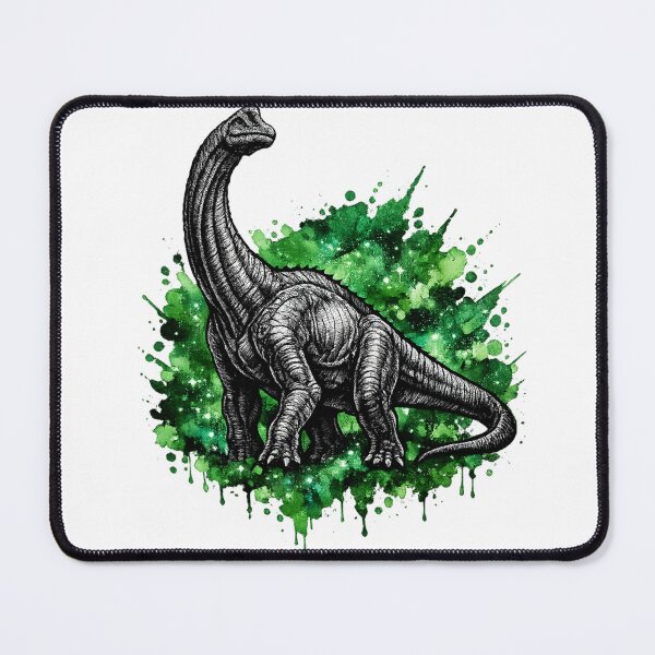 Item preview, Mystic Dinosaur Brachiozaurus Gothic Tattoo Watercolor Dinosaur Illustration designed and sold by MolinezjArt.