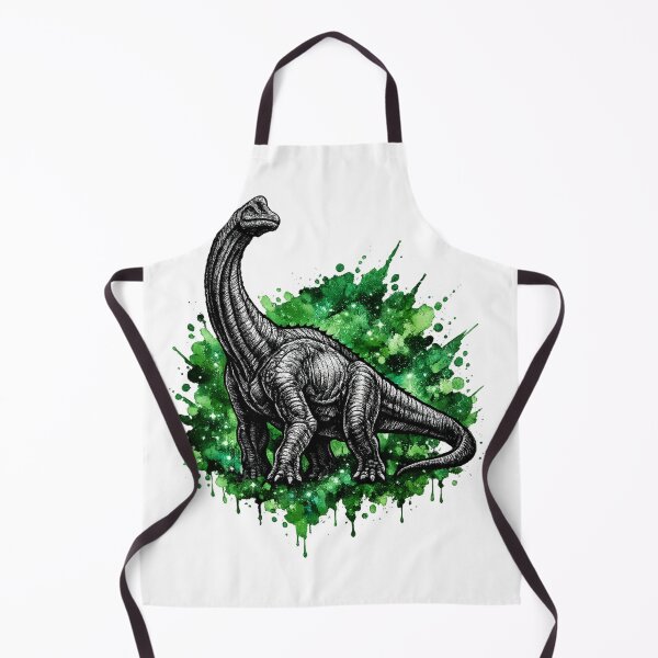 Item preview, Mystic Dinosaur Brachiozaurus Gothic Tattoo Watercolor Dinosaur Illustration designed and sold by MolinezjArt.
