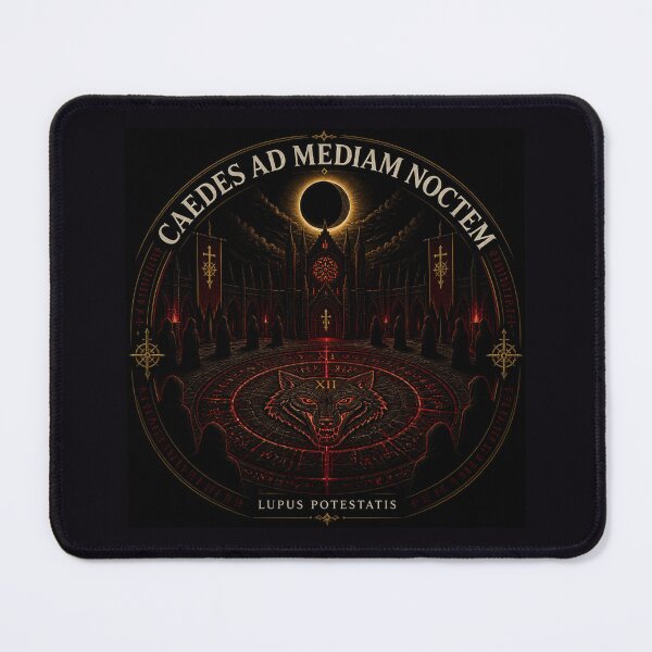 Item preview, Midnight Wolf Ritual in Gothic Courtyard designed and sold by GeoWhimsy Studio.