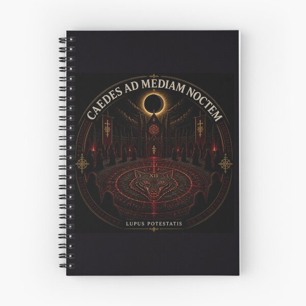 Item preview, Midnight Wolf Ritual in Gothic Courtyard designed and sold by GeoWhimsy Studio.
