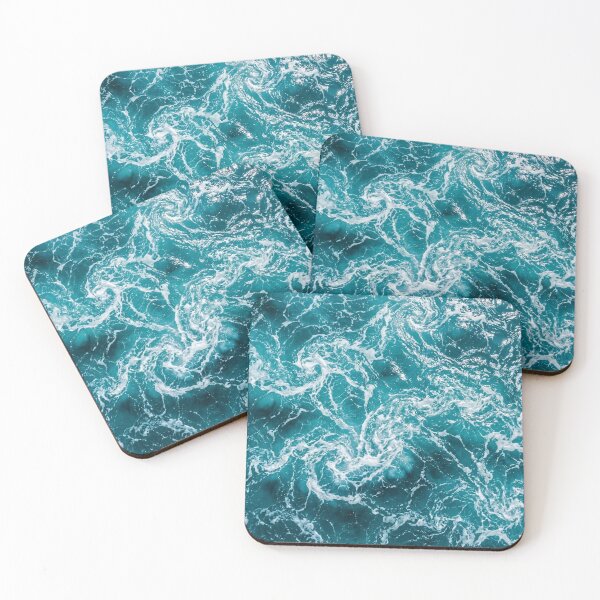 Item preview, Turquoise Ocean Waves Texture | Abstract Sea Foam Water Pattern |  Blue Tropical Sea Waves designed and sold by SOUFIANE1991.