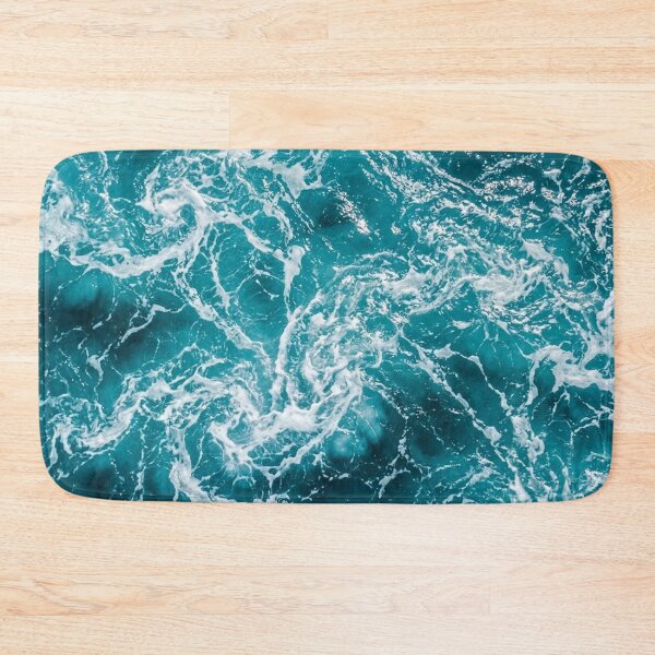 Item preview, Turquoise Ocean Waves Texture | Abstract Sea Foam Water Pattern |  Blue Tropical Sea Waves designed and sold by SOUFIANE1991.