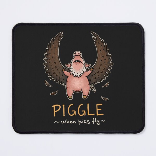 Item preview, Piggle | Flying Pig Eagle Graphic Tee | Funny Animal Pun Illustration for Dark Shirts designed and sold by Aida Drogan.