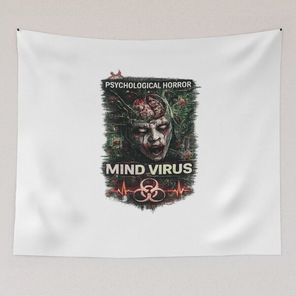 Item preview, Psychological Horror Mind Virus – Dark Glitch Creepy Face Aesthetic Design designed and sold by Artbysarmina.