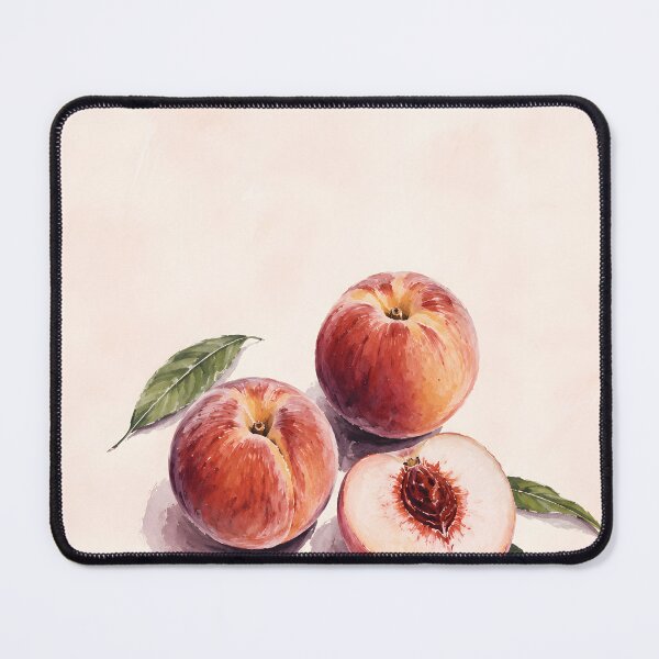 Item preview, Peach Watercolor Fruit Illustration | Cottagecore Kitchen Decor designed and sold by LoveNurseries.