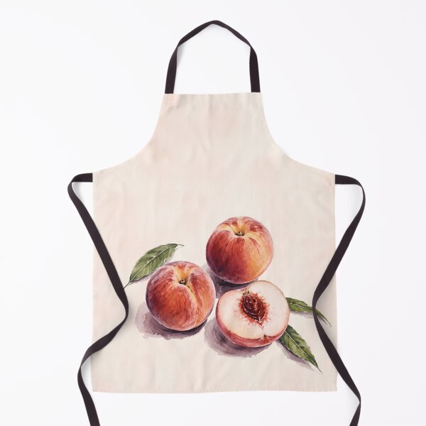 Item preview, Peach Watercolor Fruit Illustration | Cottagecore Kitchen Decor designed and sold by LoveNurseries.