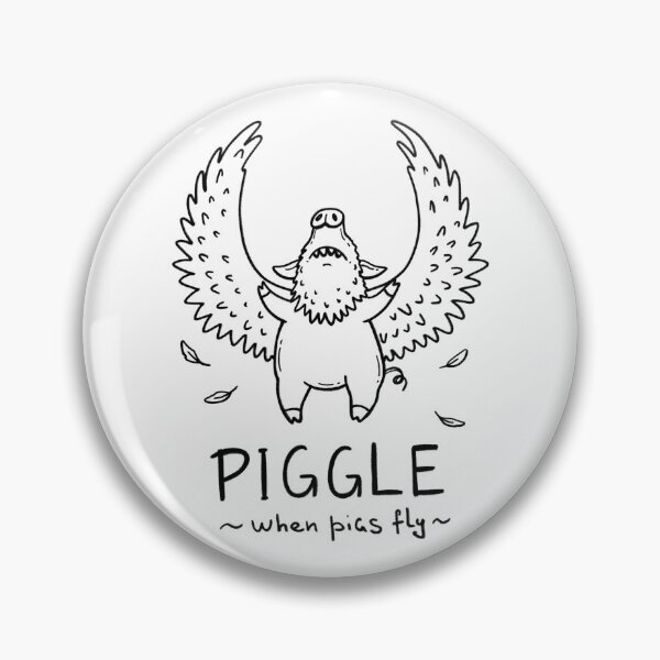 Item preview, Piggle | Minimal Line Art T-Shirt | Funny Flying Pig Eagle Drawing designed and sold by Aida Drogan.