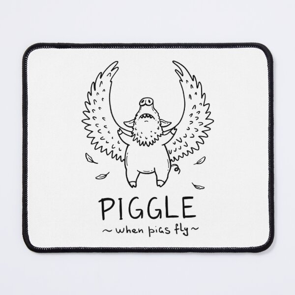 Item preview, Piggle | Minimal Line Art T-Shirt | Funny Flying Pig Eagle Drawing designed and sold by Aida Drogan.