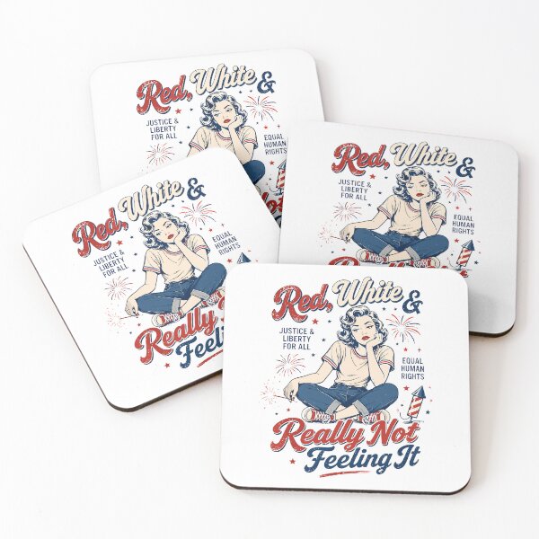 Item preview, Red White And Really Not Feeling It Feminist Equality Protest 4th of July designed and sold by PixlCrypt.