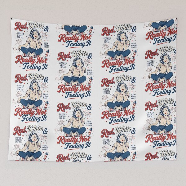 Item preview, Red White And Really Not Feeling It Feminist Equality Protest 4th of July designed and sold by PixlCrypt.