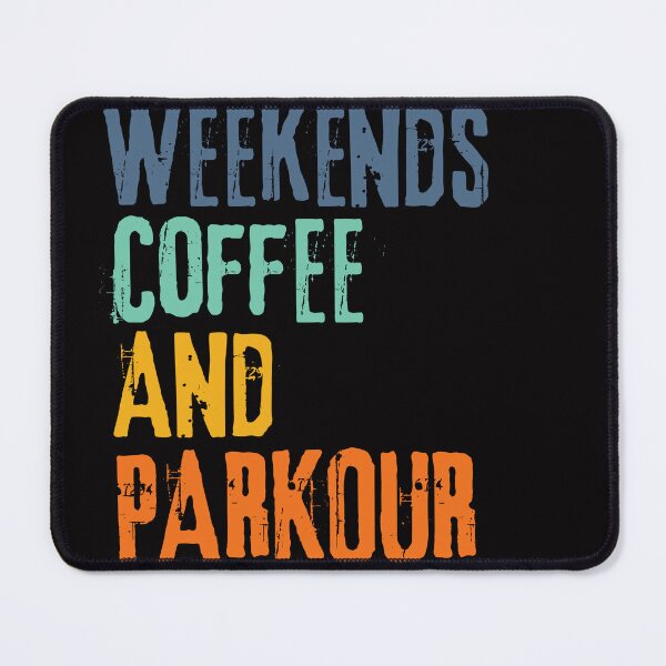 Item preview, Funny Retro Weekends Coffee and Parkour designed and sold by WeirdlyRare.