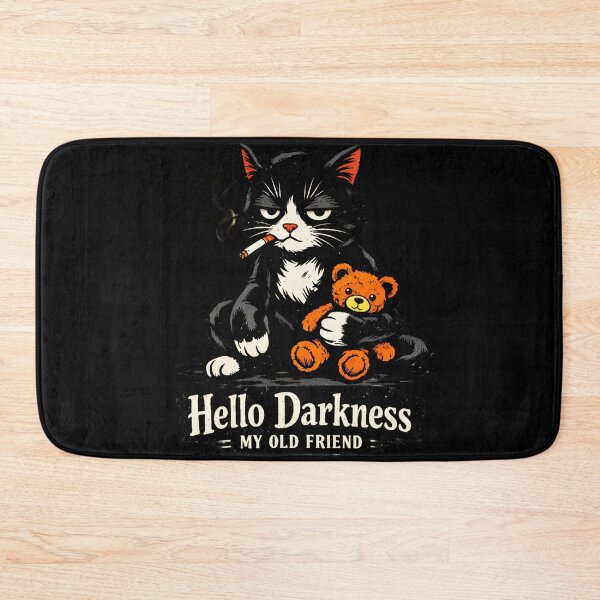 Item preview, Cat Hello darkness my old friend designed and sold by Be-M0dern.