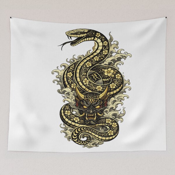 Item preview, Japanese Oni Snake Design designed and sold by MCNovaStudio.