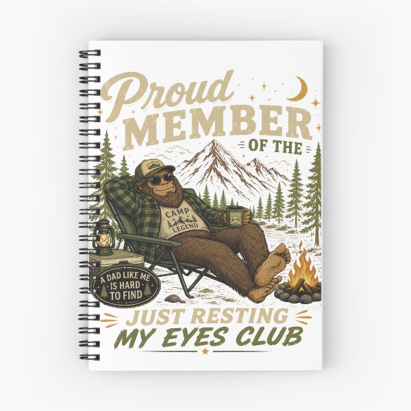 Item preview, Retro Funny Bigfoot Dad Just Resting My Eyes Club designed and sold by RustHannahOne.