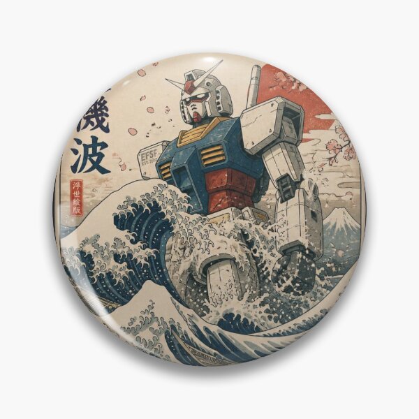 Item preview, Mecha Wave Retro Japanese Ukiyo-e Robot designed and sold by EDynamicpro.