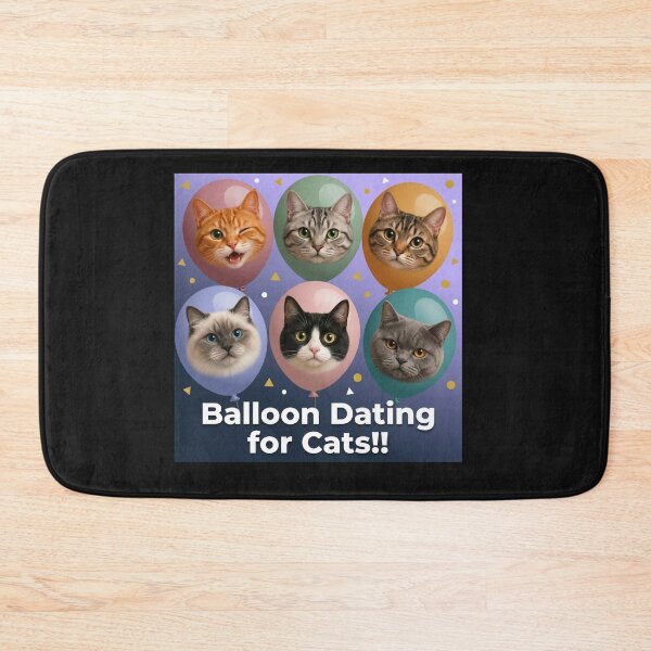 Item preview, Does your cat need a companion?  Need a new pet?  It's Balloon Dating for cats! designed and sold by SincerelyNick.