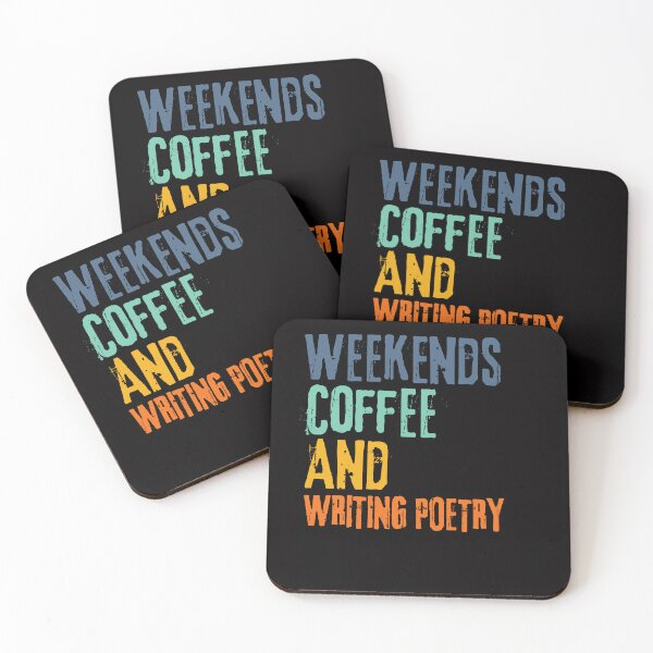 Item preview, Funny Retro Weekends Coffee and Writing Poetry designed and sold by WeirdlyRare.