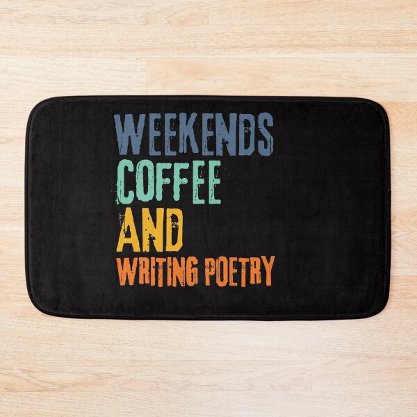 Item preview, Funny Retro Weekends Coffee and Writing Poetry designed and sold by WeirdlyRare.