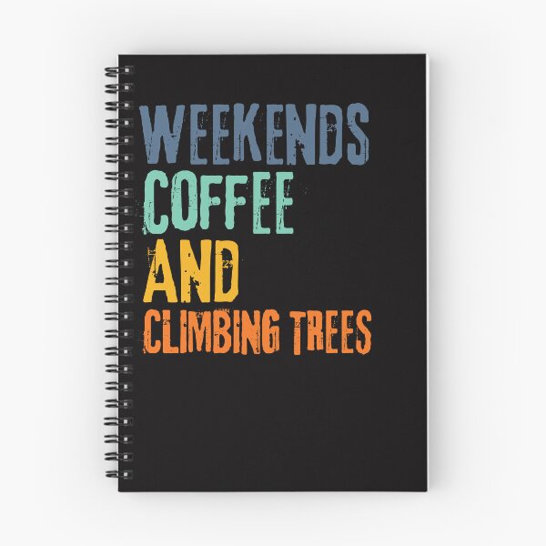 Item preview, Funny Retro Weekends Coffee and Climbing Trees designed and sold by WeirdlyRare.
