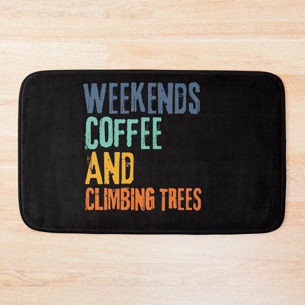 Item preview, Funny Retro Weekends Coffee and Climbing Trees designed and sold by WeirdlyRare.