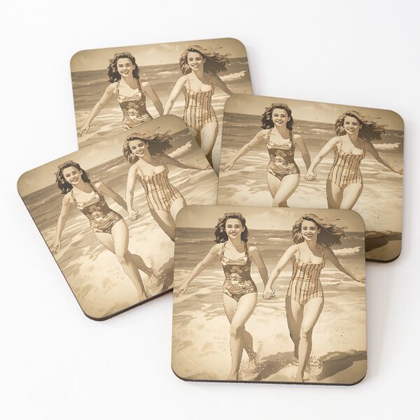 Item preview, Vintage Summer Memories - Retro 50s Beach Girls designed and sold by Melian Vintage.