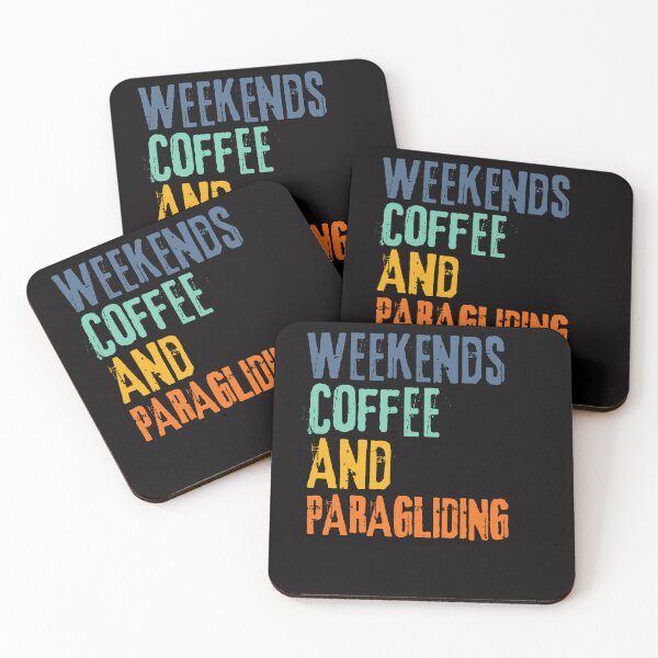 Item preview,  Funny Retro Weekends Coffee and Paragliding designed and sold by WeirdlyRare.