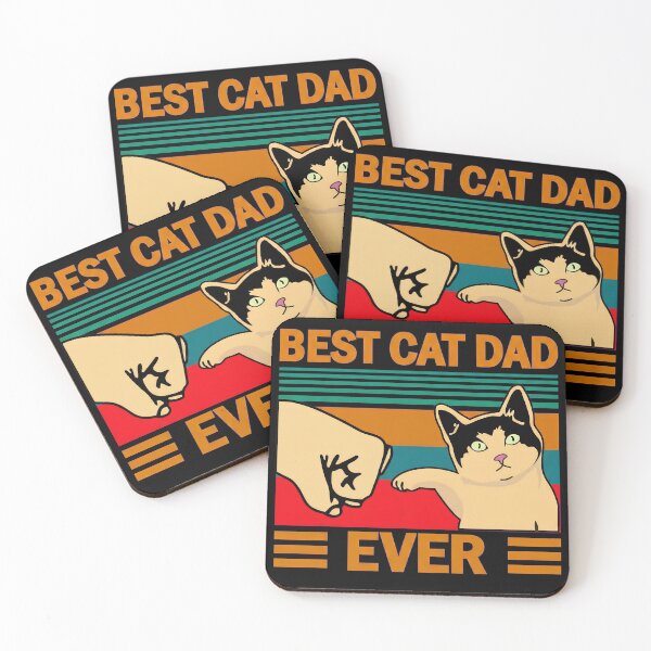 Item preview, BEST CAT DAD EVER Fist Bump Retro T-Shirt designed and sold by SoyLamderma.