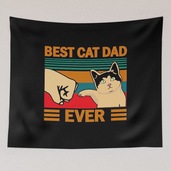 Item preview, BEST CAT DAD EVER Fist Bump Retro T-Shirt designed and sold by SoyLamderma.