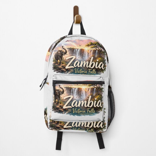 Item preview, Zambia Victoria falls and elephant designed and sold by DamioPolArt.