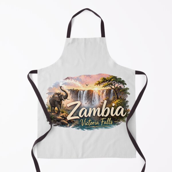 Item preview, Zambia Victoria falls and elephant designed and sold by DamioPolArt.