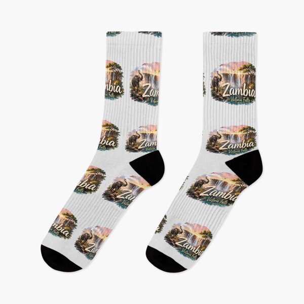 Item preview, Zambia Victoria falls and elephant designed and sold by DamioPolArt.