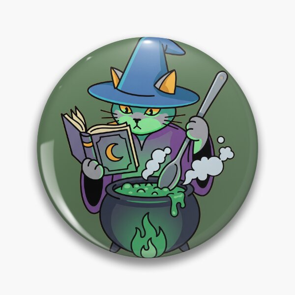 Item preview, Spooky Cute Witch Cat with Spellbook designed and sold by ModoSolo.
