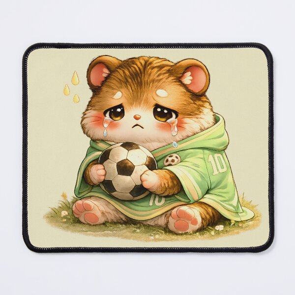 Item preview, Sad Lost Match Hamster – Funny Kawaii Football Meme designed and sold by Pick'n Quick.