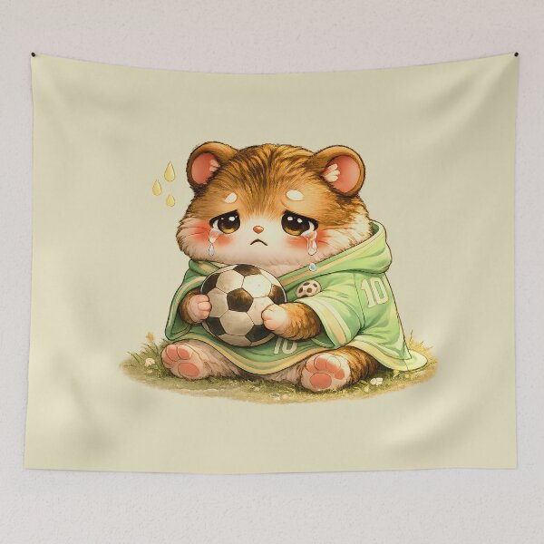 Item preview, Sad Lost Match Hamster – Funny Kawaii Football Meme designed and sold by Pick'n Quick.