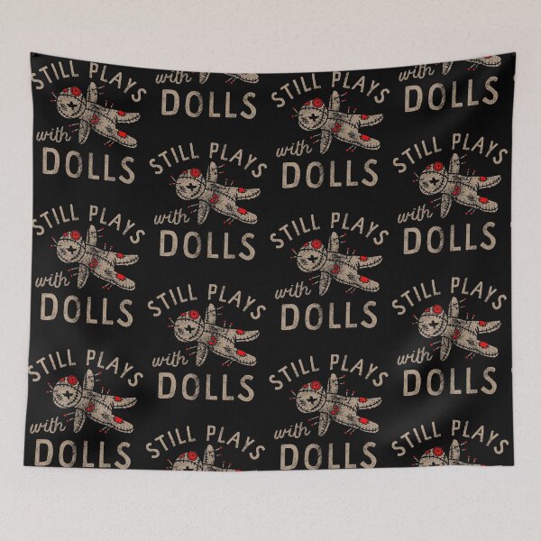 Item preview, Still Plays With Dolls Creepy Voodoo Doll Horror Halloween designed and sold by Glow-Paw-Studio.