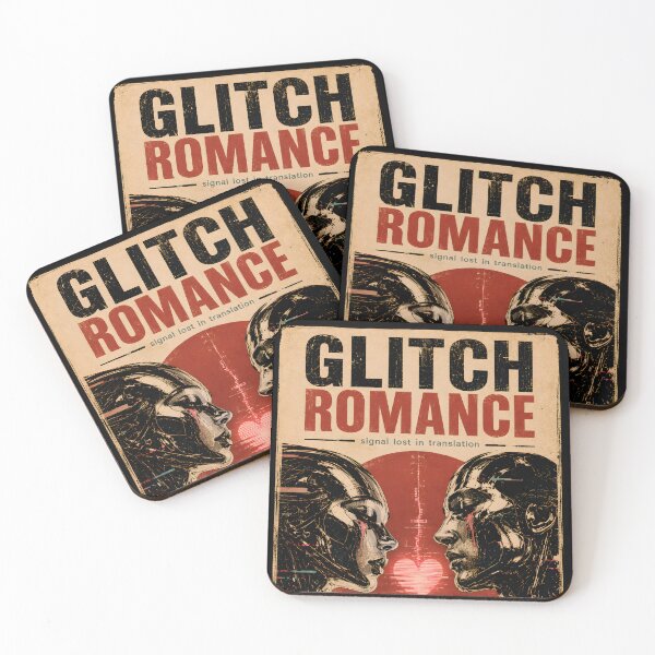 Artikelvorschau, Glitch Romance Cyberpunk Love Poster entworfen und verkauft von Craft Design Alchemy.