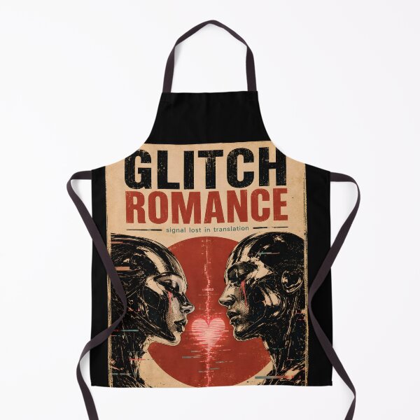 Item preview, Glitch Romance Cyberpunk Love Poster designed and sold by CraftDesignAlchemy.