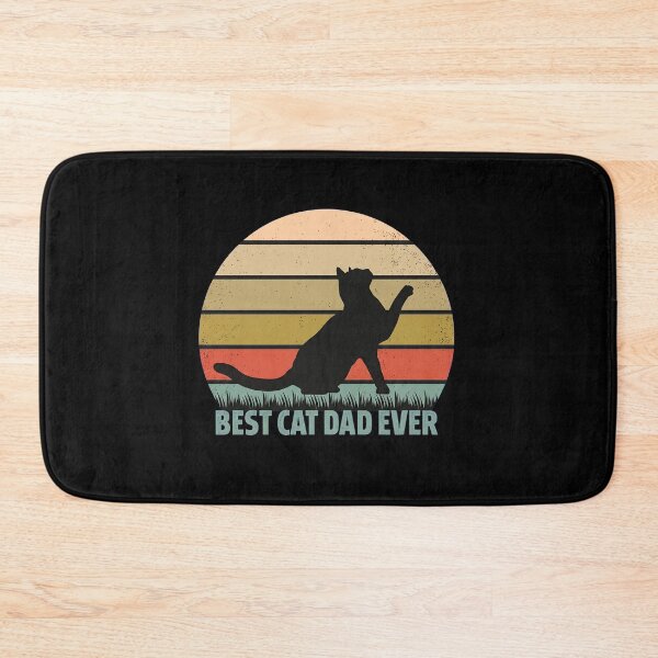 Item preview, Best Cat Dad Ever Retro Sunset Cat designed and sold by SoyLamderma.