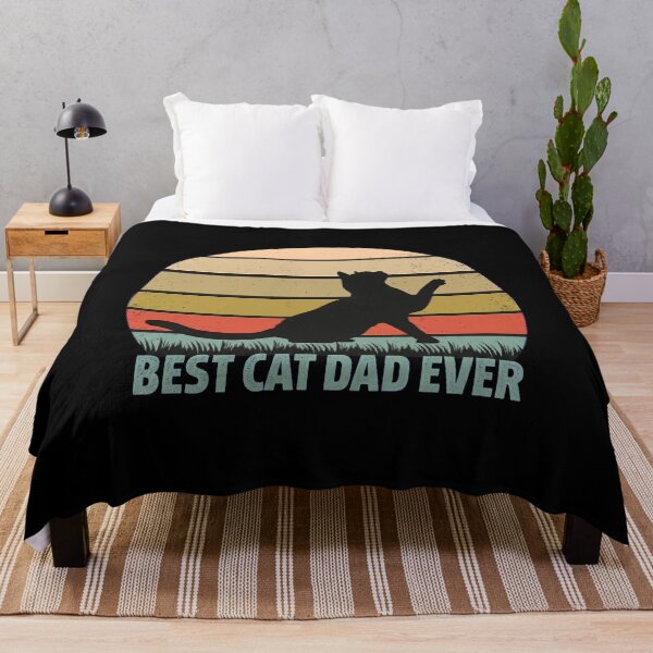 Item preview, Best Cat Dad Ever Retro Sunset Cat designed and sold by SoyLamderma.