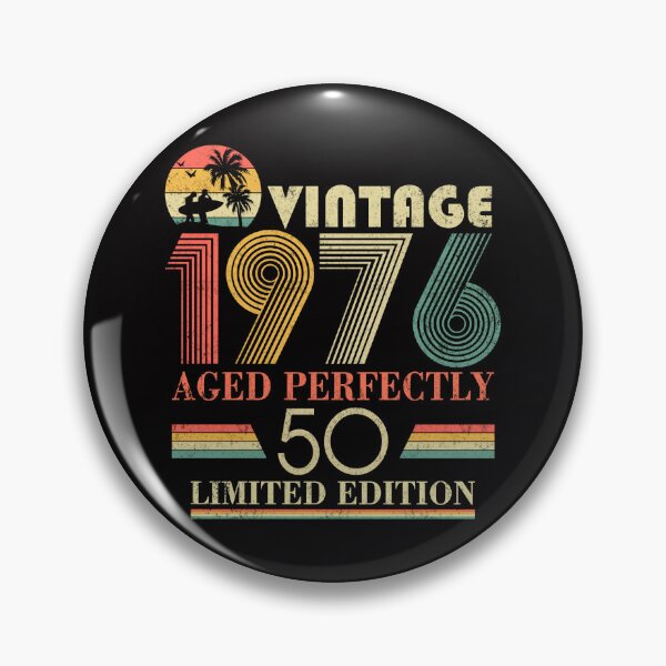 Item preview, Vintage 1976, 50th Birthday Aged Perfectly Retro Birthday Gift  designed and sold by FernaRoje.