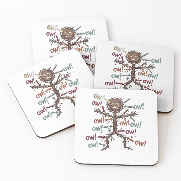 Item preview, Ow Ow Ow Stick Character Figure Chronic Pain Awareness designed and sold by Glow-Paw-Studio.