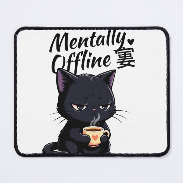 Item preview, Cute Moody Coffee Cat designed and sold by Be-M0dern.