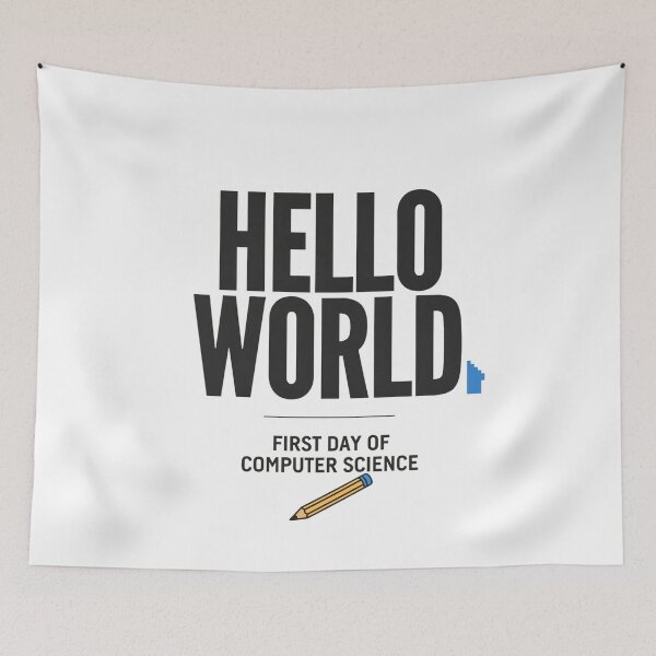 Item preview, Hello World First Day Of Computer Science designed and sold by Bianca Oltean.