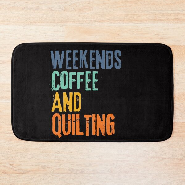 Item preview, Funny Retro Weekends Coffee and Quilting designed and sold by WeirdlyRare.