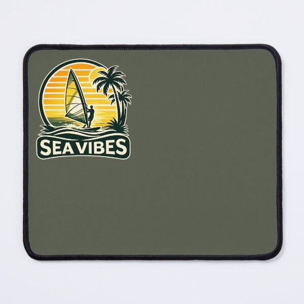 Item preview, Sea Vibes - Windsurfer at Sunset Retro Emblem designed and sold by SilentPowerArt.