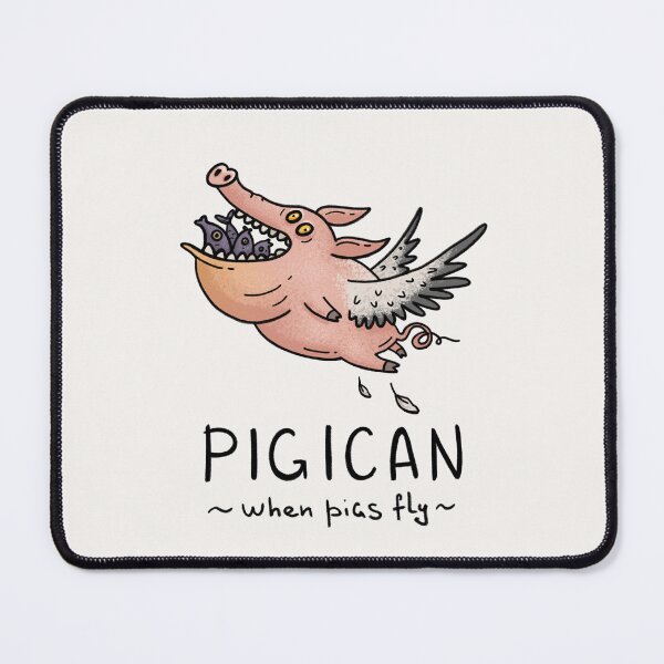 Item preview, Pigican | Funny Flying Pig Pelican Mashup | When Pigs Fly Cartoon Animal designed and sold by Aida Drogan.