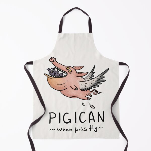 Item preview, Pigican | Funny Flying Pig Pelican Mashup | When Pigs Fly Cartoon Animal designed and sold by Aida Drogan.