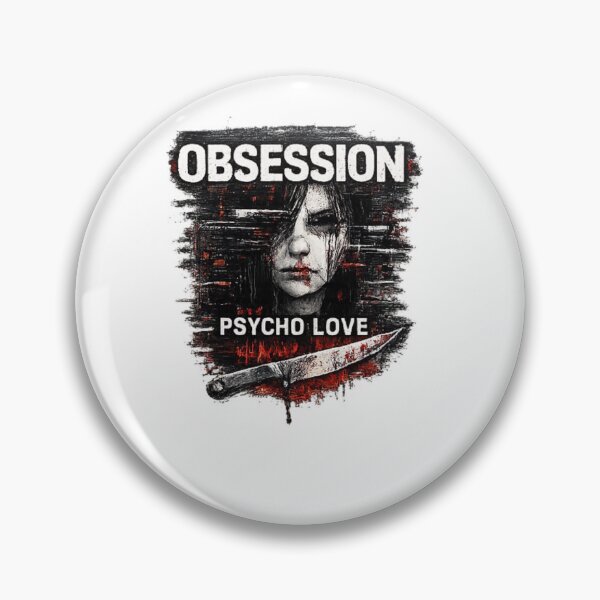 Item preview, Obsession Psycho Love Dark Horror Girl Grunge Design designed and sold by Artbysarmina.